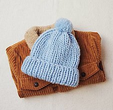 Detské čiapky - Vlnená čiapka 'Hugo' - 14983638_
