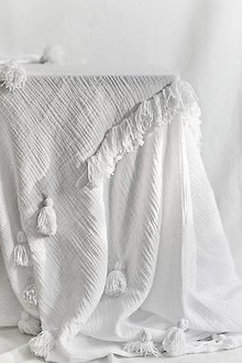 Úžitkový textil - Designová dekoračná prikrývka/prehoz - 14983000_