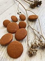 Materiál ručne robený - Buttonky Ľanové " TEHLOVÉ " - 14984426_