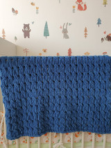 Detský textil - Puffy deka kráľovská modrá - 14982635_