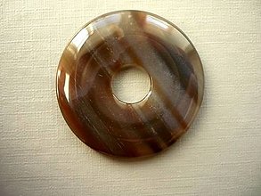 Minerály - Donut kulatý - achát 35 mm, č.8f - 14983706_