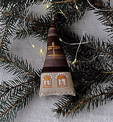 Dekorácie - Vianočný domček Viera (Domček s maľbou a textom Viera) - 14981456_