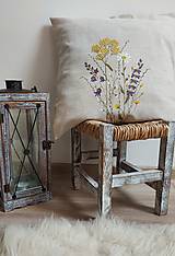 Úžitkový textil - vankúš lúčne kvety s vratičom - 14984190_