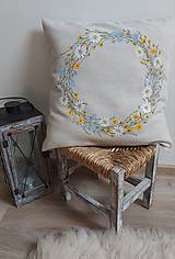 Úžitkový textil - vankúš venček - margarétky - 14984304_