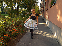 Sukne - Kvetinková sukňa s volánikom - 14985984_