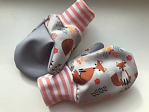 Detské doplnky - Softshellové rukavice-liška - 14988138_