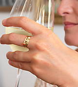 Prstene - Minimalistický zlatý prteň - 14986884_