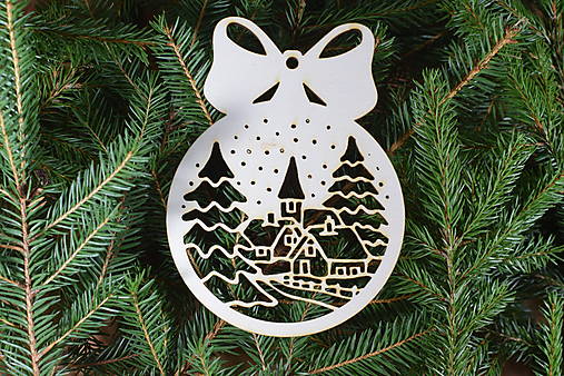  - Drevená vianočná ozdoba 03 (šírka 5cm) - 14987087_