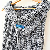 Vesty - Izzy vesta s brošňou (alpaka/vlna) - 14993130_