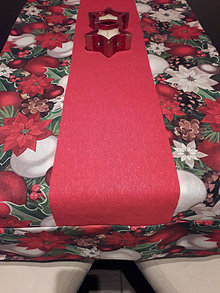 Úžitkový textil - Štóla - Vianočné ozdoby so šiškami - 14992735_