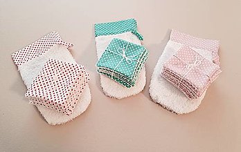 Úžitkový textil - Odličovacie tampóniky s rukavicou na tvár - 14991408_