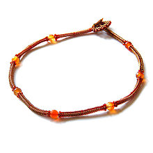 Náhrdelníky - Autunno, jesenný achátový náhrdelník, korálky - 14988828_