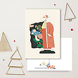 Papiernictvo - Vianočná pohľadnica - Nezbedný Mikuláš - 14991869_