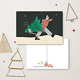 Papiernictvo - Vianočná pohľadnica - Mačacie Vianoce - 14991893_