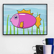 Grafika - Digitálna grafika - cartoon rybka (kráľovská) - 14991005_