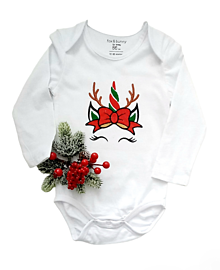 Detské oblečenie - Vianočný jednorožec-výšivka - 14996456_