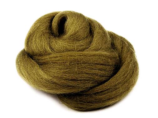 Vlna na plstenie, 100% merino, 20g (olivová 37)