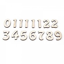 Polotovary - Drevené čísla na hodiny - 4,5 cm - 14996029_