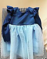 Šaty - Detské šatičky- modré - 14996783_