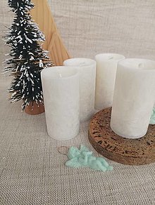 Sviečky - adventné sviečky / biele - 14996659_