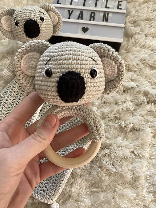 Hračky - Háčkované hryzadlo (koala) - 14995525_