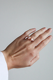 Prstene - prsteň- rúžové perly - 14995483_