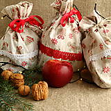 Úžitkový textil - Vianočné vrecká perníčkové béžové - 14994013_