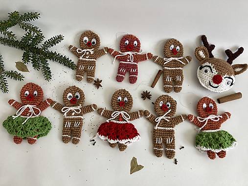 Dekorácie - perníček a perníčka 16 cm  - 14996075_