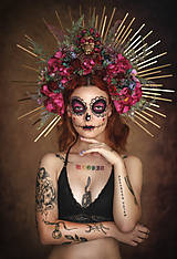 Ozdoby do vlasov - Halloween koruna La muerta - 14999458_