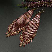 Náušnice - Yavan, ružové zlaté "indické" náušnice, korálky - 14999158_