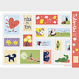 Papier - Tutifruti- postcard stickers - 14999739_