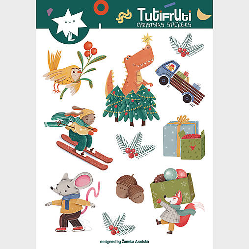 Tutifruti- Christmas stickers