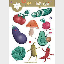 Papier - Tutifruti- Vegie stickers - 14999670_