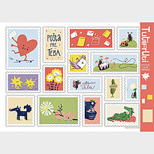 Papier - Tutifruti- postcard stickers  - 14999739_