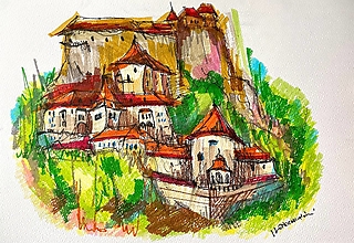 Kresby - Oravský hrad - 14999247_