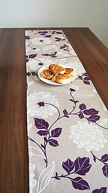 Úžitkový textil - Štóla- veľké kvety - 14998188_
