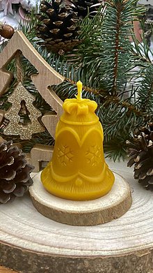 Sviečky - Sviečky z včelieho vosku (Zvonček 8x6cm) - 14998757_