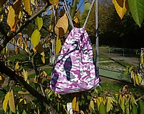 Detské tašky - Batoh "Ružový maskáč", vel.S - 14998643_