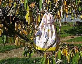 Detské tašky - Batoh "Vtáčik", žltý,  vel.S - 15000251_