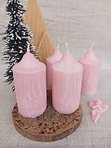 adventné sviečky ružové 8cm