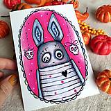 Papiernictvo - Spooky zajko - pohľadnica - 15002235_
