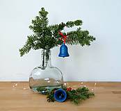 Dekorácie - Vianočné zvonce sada 6 kusov (Modrá) - 15003606_