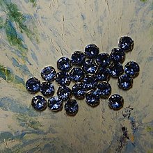 Iný materiál - štrasové kamienky kruhové 6 mm sklenené (modré) - 15000748_