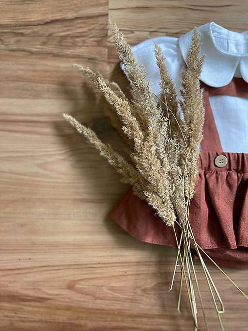 Detské oblečenie - Ľanová sukňa pre deti (19. višňová) - 15003432_