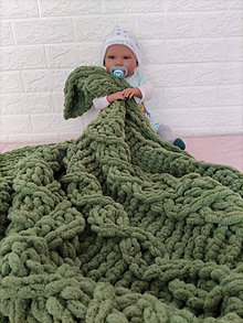 Detský textil - Puffy deka v jesennej farbe - 15002104_
