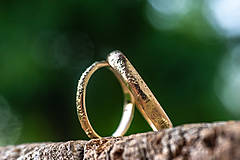 Prstene - Obrúčky prachom zdobené /slim verzia/ - 15008309_
