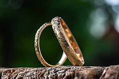 Prstene - Obrúčky prachom zdobené /slim verzia/ - 15008313_