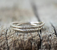 Prstene - Obrúčky prachom zdobené /slim verzia/ - 15008329_