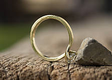 Prstene - Ako požiadať divožienku o ruku (Jemná verzia v 14K žltom zlate) - 15008583_