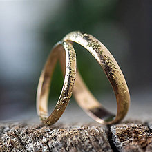 Prstene - Obrúčky prachom zdobené /slim verzia/ - 15008311_